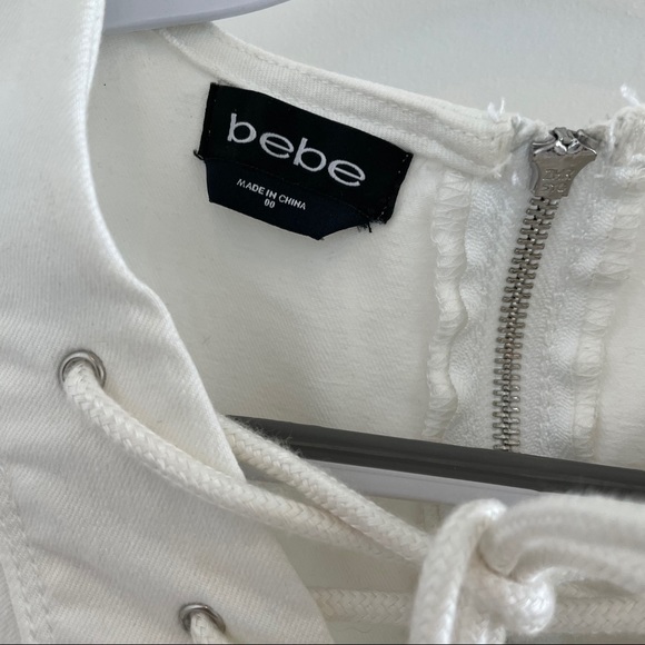 Bebe white denim romper - Picture 4 of 4